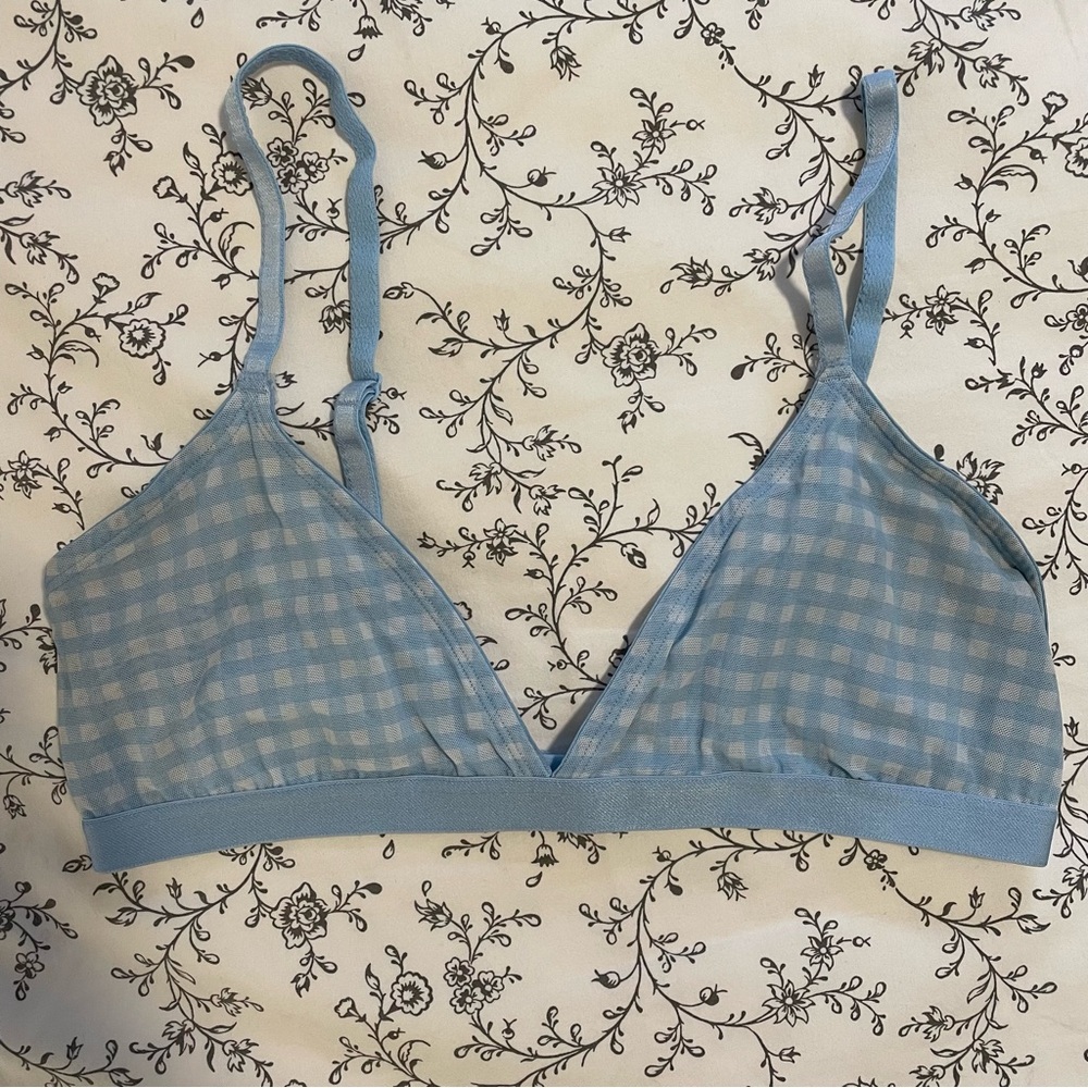 Parade Blue Gingham Bralette.